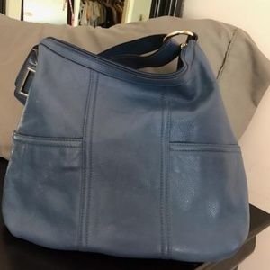 Blue, tignanello, shoulder, bag